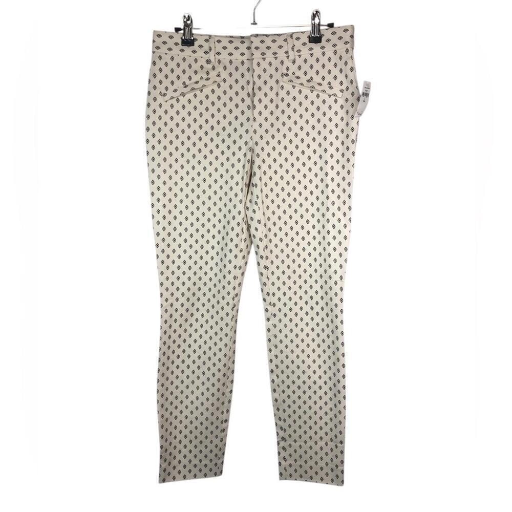 Gap Cream Patterned Women's Pants Mid Rise Skinny Ankle Geometric Pattern [COPY]